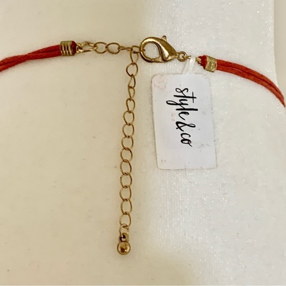 NWT Style & Co red resin statement retro necklace🎉❤️ - Picture 8 of 10